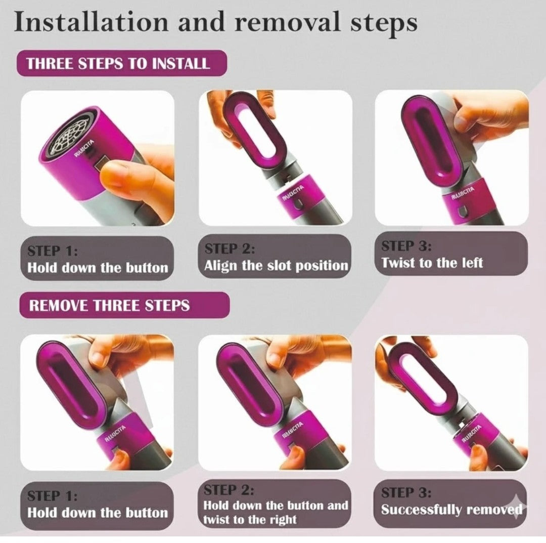 5 In 1 Hair Comb Negative Ion | Straightener Brush Blow Dryer | 5 in 1 MultifunctionalHair Dryer Styling 5-in-1 Multi-Head Hot Air Comb | 5 In 1 Electric Hair Dryer Comb |
