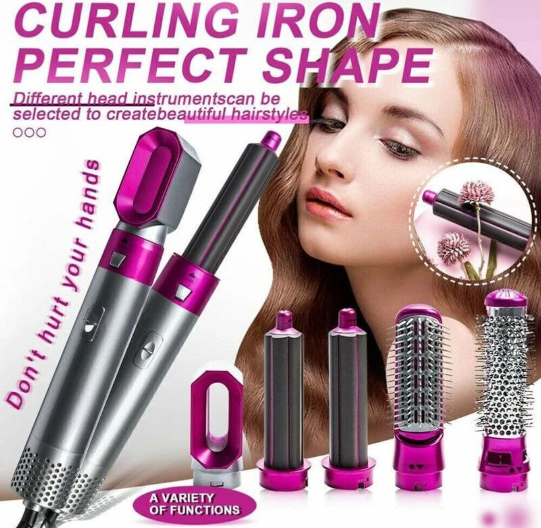 5 In 1 Hair Comb Negative Ion | Straightener Brush Blow Dryer | 5 in 1 MultifunctionalHair Dryer Styling 5-in-1 Multi-Head Hot Air Comb | 5 In 1 Electric Hair Dryer Comb |