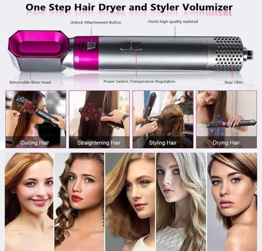 5 In 1 Hair Comb Negative Ion | Straightener Brush Blow Dryer | 5 in 1 MultifunctionalHair Dryer Styling 5-in-1 Multi-Head Hot Air Comb | 5 In 1 Electric Hair Dryer Comb |