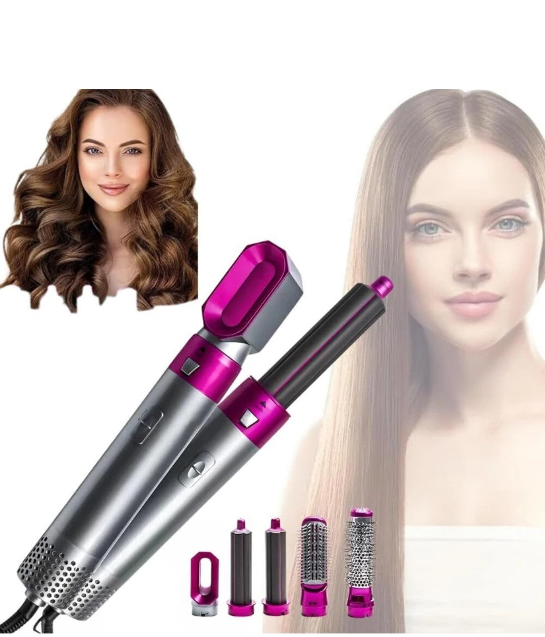 5 In 1 Hair Comb Negative Ion | Straightener Brush Blow Dryer | 5 in 1 MultifunctionalHair Dryer Styling 5-in-1 Multi-Head Hot Air Comb | 5 In 1 Electric Hair Dryer Comb |