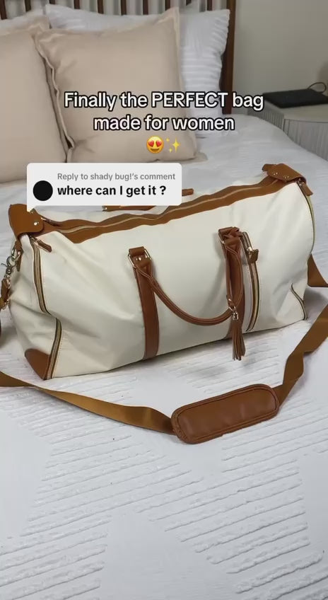 2 in 1 Convertible Bag | Leather Travel Bag | Luxury Travel Garment Bag |